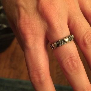 James Avery heart and flower ring